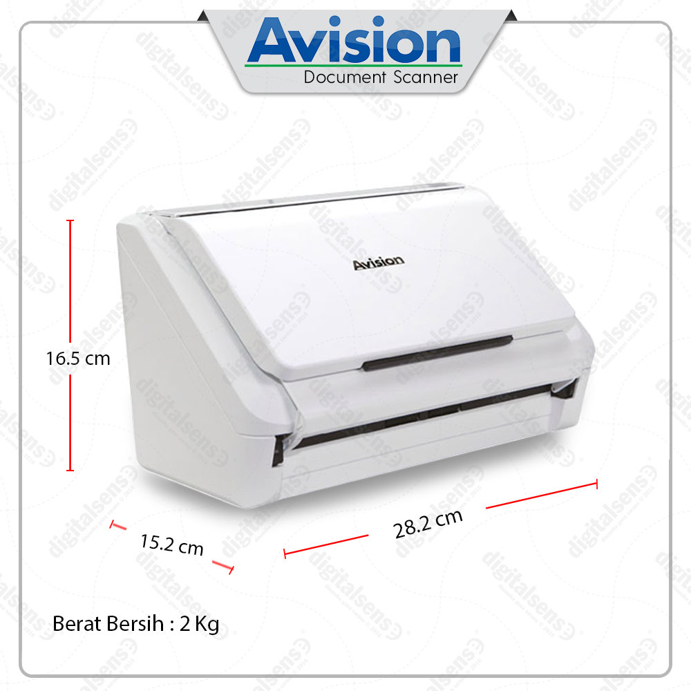 Avision-AD340G-(ukuran-berat-scanner)